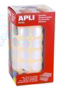 Gommettes rouleau Rond Ø 15 mm argent métallisé x 2 832