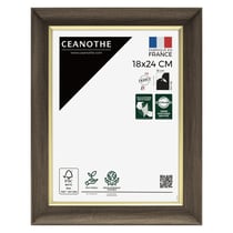 Cadre photo Luna ébène doré 18x24 cm