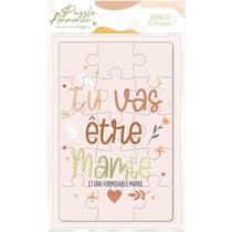 Carte puzzle - Annonce naissance originale - Tu vas être mamie - 15x10cm