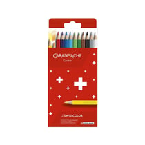 Crayons de couleur - Caran d'Ache - Swisscolor - 12 couleurs - Dessin - Beaux-arts
