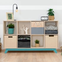 Meuble de rangement NABOSKY turquoise 2x4