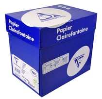 Carton de 2500 Feuilles de Papier 80g A4 210x297 mm Certifié PEFC Blanc CLAIRALFA