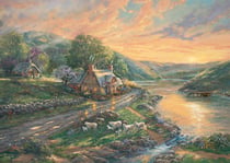 Puzzle 1000 pièces - Aube à Emerald Valley - Schmidt Spiele