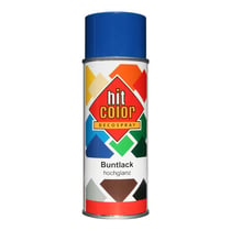 Spray de peinture - Bleu gentiane - RAL5010 - Brillant - Décoration - Tous supports - Hit Color - 400ml
