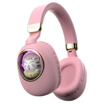 Casque Audio Sans Fil Enfant Bluetooth Rose Pliable Confortable Longue Autonomie Rose YONIS