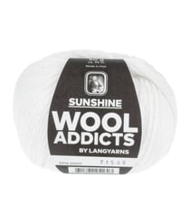 Pelote de Coton bio mercerisé SUNSHINE - Wool Addict 0001 Blanc