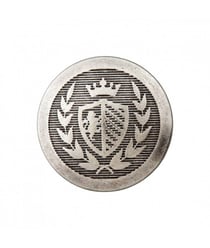 Carte de 3 boutons couronne à queue 15mm - Prym Argent Vieilli gris