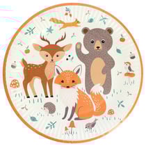 6 Assiettes Animaux de la Forêt - Recyclable