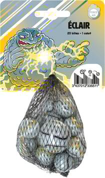 20 billes avec 1 calot Éclair - Cofalu