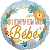 Ballon Aluminium Hélium - Bienvenue Bébé Bleu Ø 35 cm