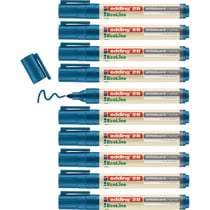 Lot de 10 marqueurs pour tableaux blancs effaçables - EDDING - Bleu - Pointe ronde 1,5-3 mm - Ecoline