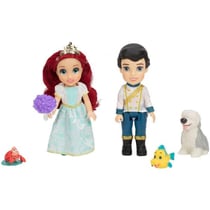 Coffret disney la petite sirène poupée ariel et eric se marie avec chien max crabe sébastien poisson polochon - jakks 21736