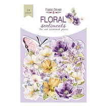 Die cuts formes décoratives scrapbooking Fabrika Décoru 54 piècesFLORAL SENTIMENTS