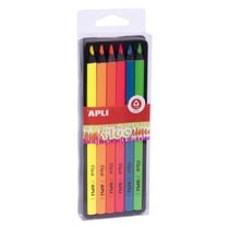 Crayons jumbo fluo couleurs assorties 6 u.