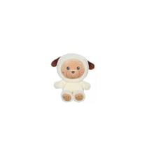 Peluche - Peluche Chien "Hoody Pets" Crème - 14 cm