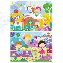 2 puzzles monde magique : licornes et fees 2 x 48 pieces - amis enchante - educa - 19993