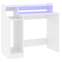Bureau table poste de travail meuble d'ordinateur informatique étude avec lumières LED