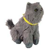 Peluche chat interactif miaule et bouge la tête et la queue