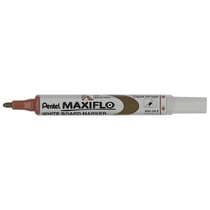 Lot de 12 marqueurs effaçables à sec MAXIFLO - PENTEL - Pointe conique 4,0 mm - Marron