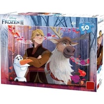 Puzzle reine des neiges 2 : sven olaf kristoff dans la foret 50 piéces - frozen - king