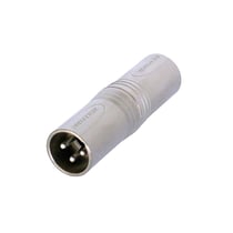 Neutrik Adaptateur XLR 3-Pin vers XLR 3-Pin Mâle Polyvalent Argent