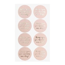 4 feuilles d'autocollants rose Our day
