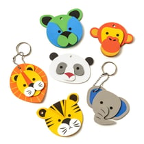 6 portes clefs animaux à créer Oxybul