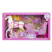 Attelage Barbie avec cheval et traîneau Casse - Noisette - Mattel