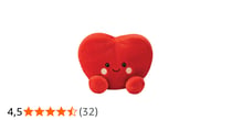 Peluche Cuddle Pals Amore Heart 20cm Rouge - Aurora