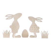 Silhouette en bois Les Amis de Pâques 5 pièces