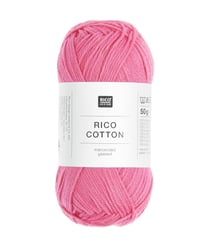 Coton à tricoter ou à crocheter Rico Cotton - Rico Design 301 Pink
