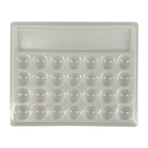 Palette en plastique - Imitation porcelaine - 29 compartiments - 19x15,5cm - Aquarelle