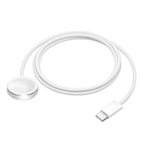 Max excell Câble de Charge Magnétique pour Apple Watch Connecteur USB C Tressé 1m Blanc