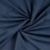 Tissu Suédine Melody aspect peau de pêche envers satiné uni Bleu marine