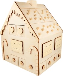 Calendrier de l'Avent maison DIY en BOIS - 26,5x31x23,5 cm - Artemio