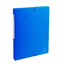 Boite de classement Exabox Dos 25mm Carte lustrée - A4 - Bleu - x 8 - Exacompta