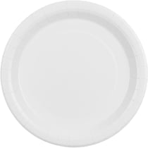 6 Assiettes Blanc Ø23 cm - En carton