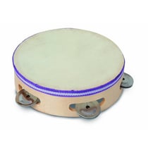 Tambourin en bois 18 cm - bontempi - jouet instrument de musique