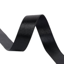 Bobine 40m ruban satin double face fabriqué en France noir