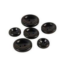 Lot de 3 boutons ronds 2 trous noir