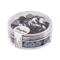 Paillettes, 6mm bombées, boîte 6g, lavable, bleu pigeon