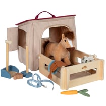 Set de jeu Cheval avec ecurie et accessoires dans un sac
