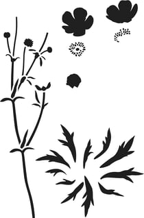 Pochoir tiges 21x29,7 cm - Artemio