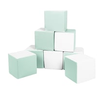Lot cubes XXL mousse 8 pcs blanc, Menthe