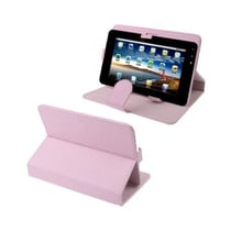 Housse Universelle Tablette Tactile 7' Liseuse Numérique Design Cuir Rose Pastel YONIS