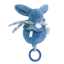 Lapin DOUDOU - boite à musique lapin 20 cm Bleu