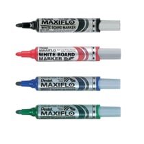 Lot de 4 marqueurs effaçables à sec pointe ogive - PENTEL - MAXIFLO