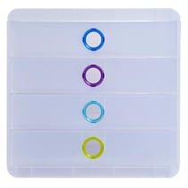 Module de classement Pop-Box 4 tiroirs Chromaline - Couleurs assorties - Exacompta