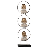 Statue en résine moines et cercles 63 cm