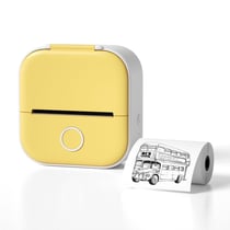 Mini Imprimante Portable Bluetooth Pour Étiquettes Et Photos Rose Jaune YONIS